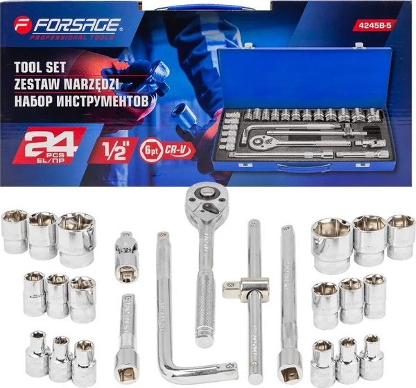 Универсальный набор инструментов Forsage F-4245B-5 - фото