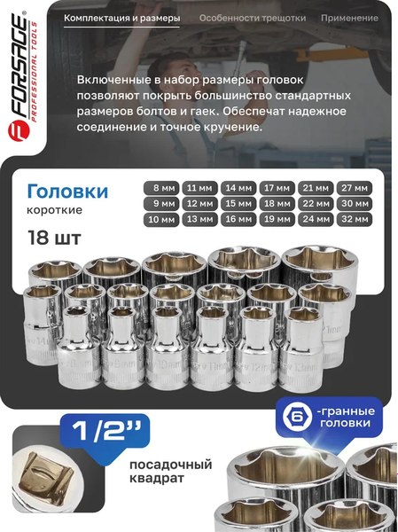 Универсальный набор инструментов Forsage F-4245B-5