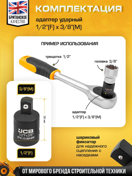 Набор адаптеров слесарных JCB 4089MPB