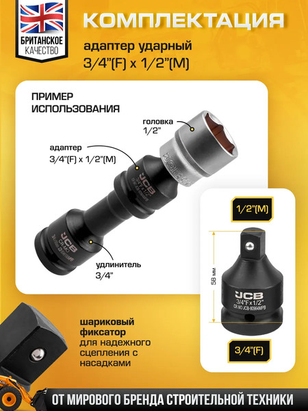 Набор адаптеров слесарных JCB 4089MPB