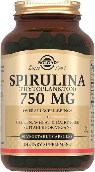 Комплексная пищевая добавка Solgar Спирулина 750мг - фото