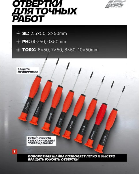 Набор отверток JBC 10100