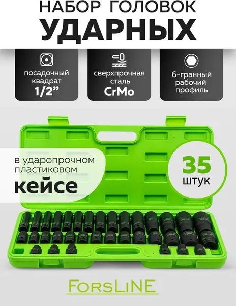 Набор головок слесарных ForsLine FL-4353-5K