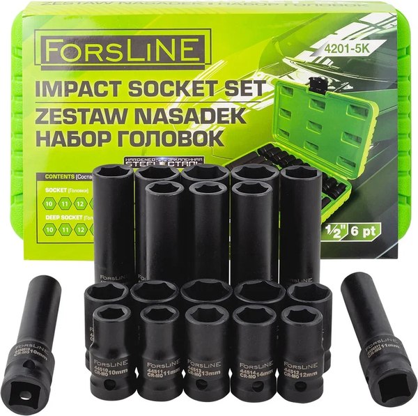 Набор головок слесарных ForsLine FL-4201-5K - фото