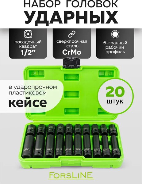 Набор головок слесарных ForsLine FL-4201-5K