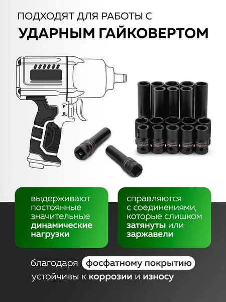 Набор головок слесарных ForsLine FL-4201-5K