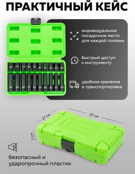Набор головок слесарных ForsLine FL-4201-5K