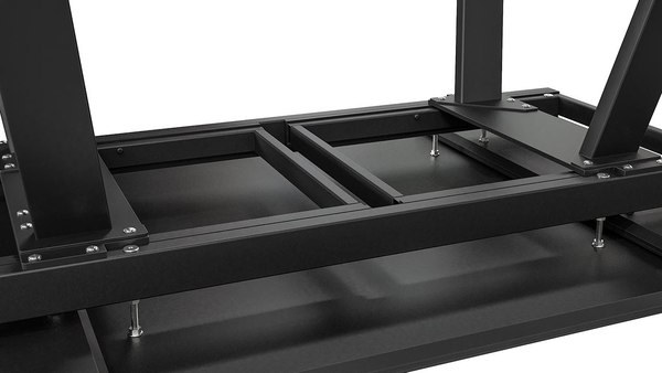 Обеденный стол ТриЯ Дэкстон Тип 1 / 264172 (черный муар/керамика матовая белый мрамор)