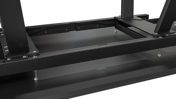 Обеденный стол ТриЯ Дэкстон Тип 1 / 264173 (черный муар/керамика матовая серый мрамор)