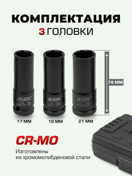 Набор головок слесарных JBC 4032TH