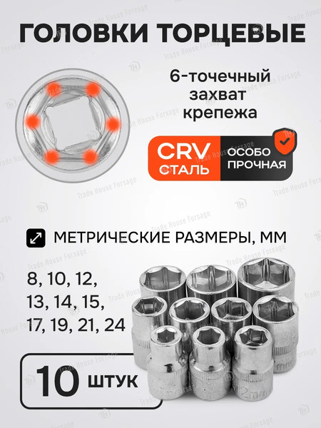 Набор головок слесарных Sigmatool 4123