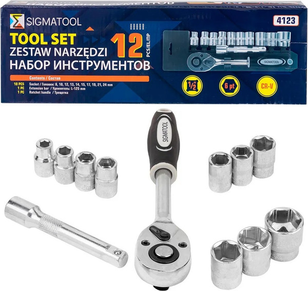 Набор головок слесарных Sigmatool 4123
