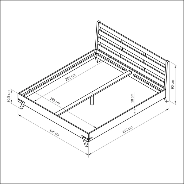 Двуспальная кровать Dipriz Flevers 180 / Д.83180.1