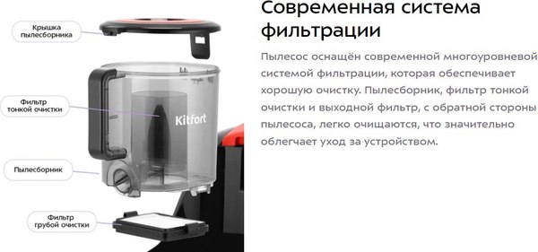 Пылесос Kitfort КТ-5392