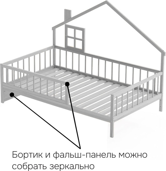 Односпальная кровать детская Dipriz Loki 90х200 / Д.80065.1