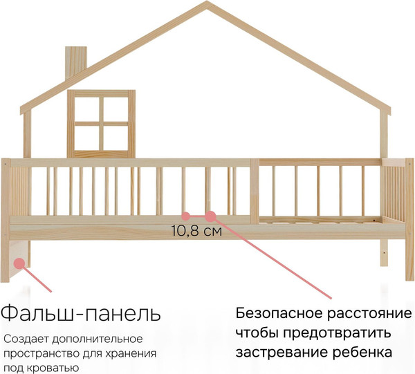 Односпальная кровать детская Dipriz Loki 120х200 / Д.80063.2