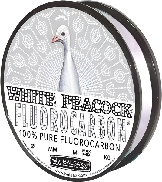Леска флюорокарбоновая Balsax Fluorocarbon White Peacock 0.35мм - фото