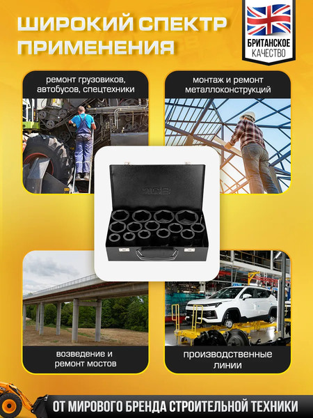 Набор головок слесарных JCB JCB-8152-5MPB