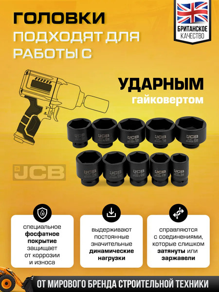 Набор головок слесарных JCB 8141-5MPB