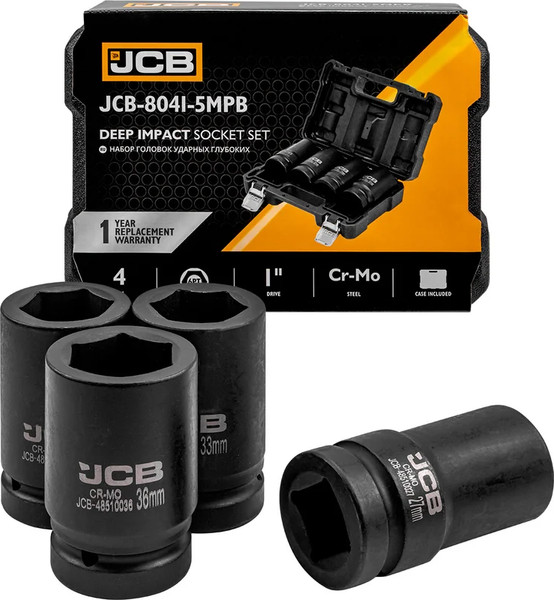 Набор головок слесарных JCB JCB-8041-5MPB - фото