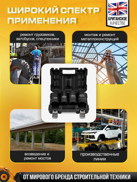 Набор головок слесарных JCB JCB-8041-5MPB