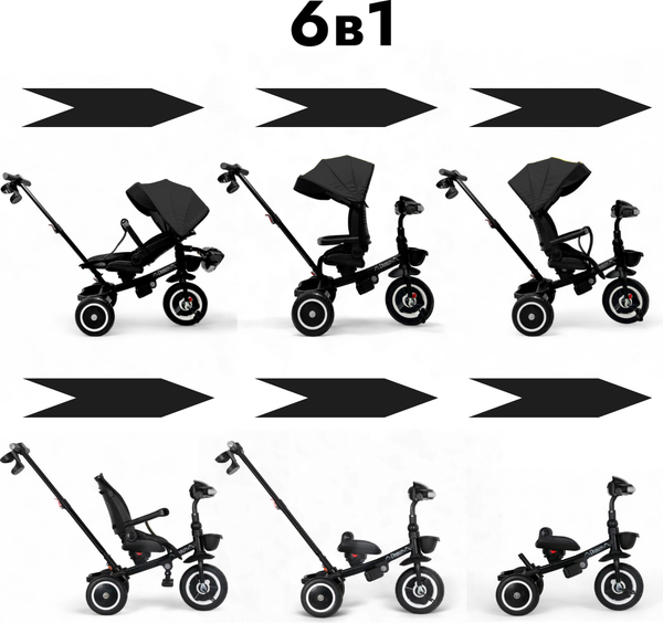 Трехколесный велосипед с ручкой Bubago Dragon / BG 161-4