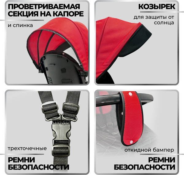Трехколесный велосипед с ручкой Bubago Dragon / BG 161-2