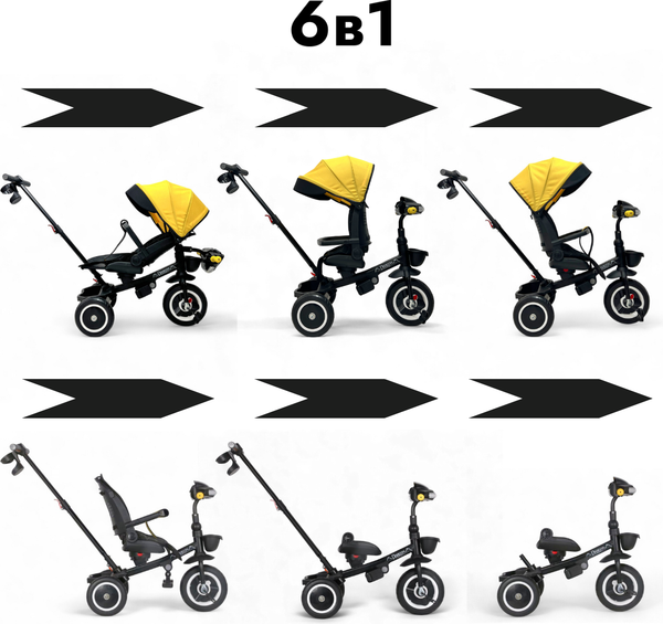 Трехколесный велосипед с ручкой Bubago Dragon / BG 161-1