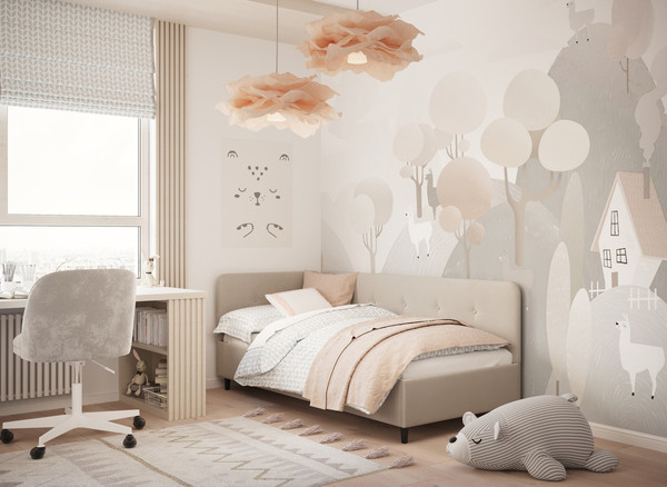 Односпальная кровать Moon Family 1253 / MF013264