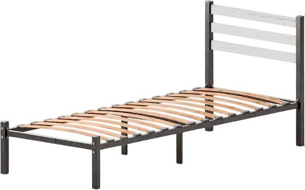 Односпальная кровать Домаклево Сталь 90x200 - фото