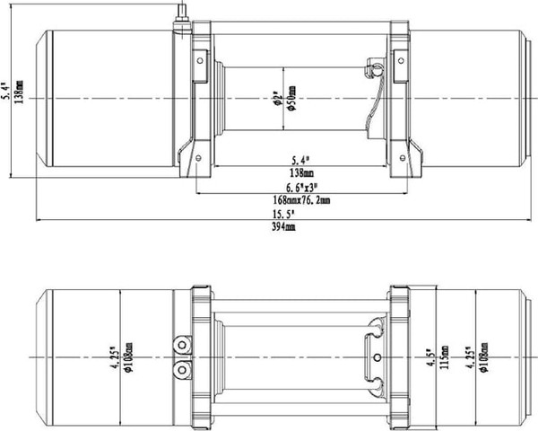 Лебедка электрическая Runva 6000 lbs 2722кг / EWV6000SSR (синтетический трос)