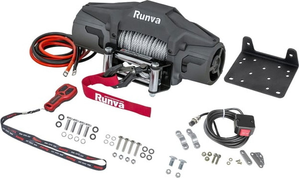 Лебедка электрическая Runva 6000 lbs 2722кг / EWV6000F (стальной трос)