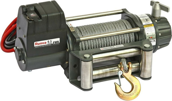 Лебедка электрическая Runva 9500 lbs 4350кг / EWB9500U (стальной трос) - фото
