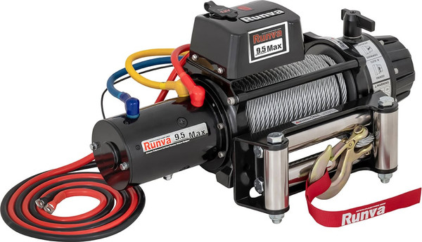 Лебедка электрическая Runva 9500 lbs 4350кг / EWB9500MAXS (стальной трос) - фото