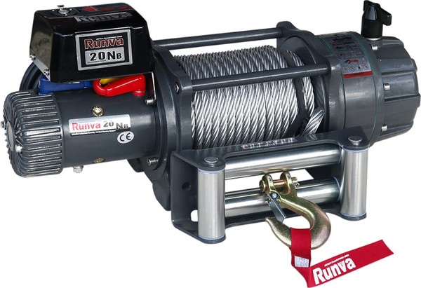 Лебедка электрическая Runva 20000 lbs / EWB20000S24V (стальной трос) - фото