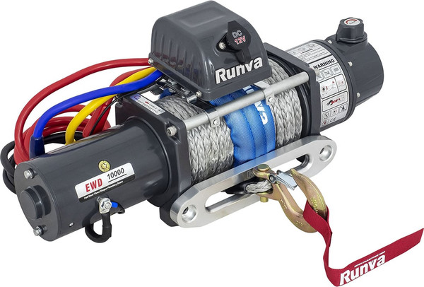 Лебедка электрическая Runva 10000 lbs 4500кг / EWD10000SSR (синтетический трос) - фото