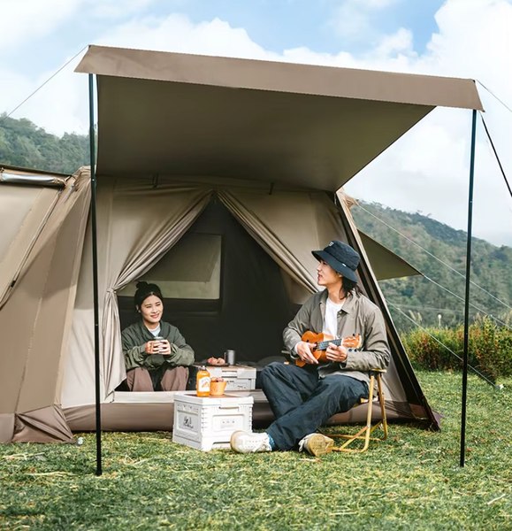 Палатка Naturehike Village 6.0 II / CNK2300ZP021-DCFS (коричневый)