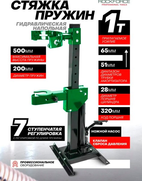 Стяжка пружин гидравлическая RockForce RF-1500-4 TQ