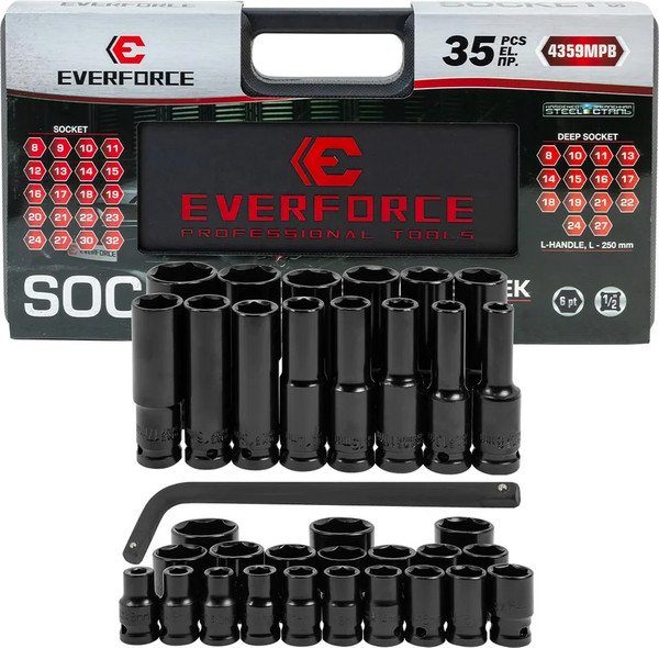 Набор головок слесарных Everforce EF-4359MPB - фото