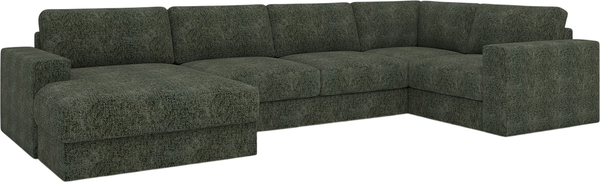 Диван П-образный Rivalli Дискавери + оттоманка левая + угловая секция + кресло секц.  - фото