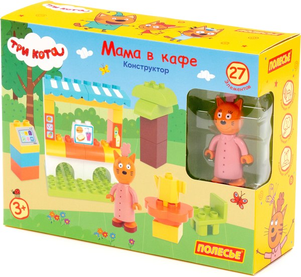 Конструктор Полесье Макси Три кота. Мама в кафе / 77261 - фото