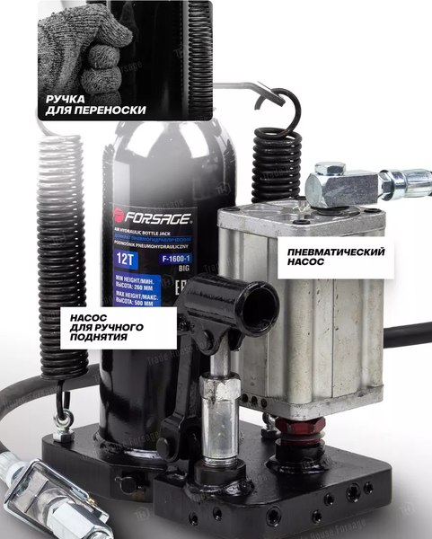 Бутылочный домкрат Forsage F-1600-1 Big