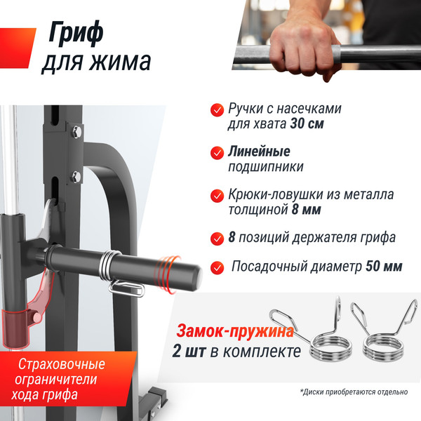 Силовой тренажер UNIX Fit Smith Strenght 180 / SMSS180