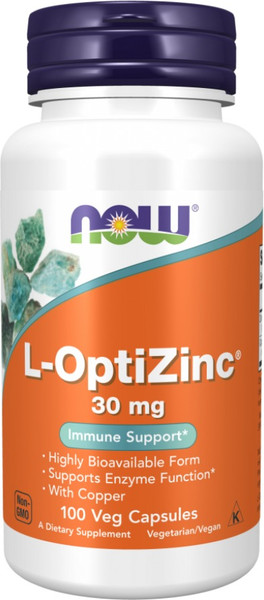 Комплексная пищевая добавка NOW Foods L-Optizinc 30mg - фото