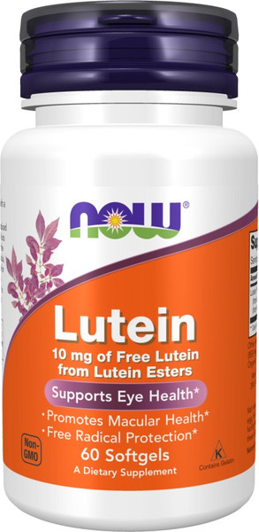 Пищевая добавка NOW Foods Lutein 10mg - фото