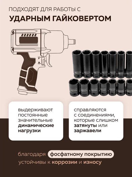 Набор головок слесарных Forstime FT-4201-5K