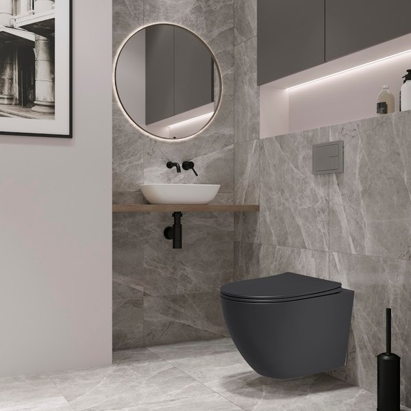 Унитаз подвесной Lauter Augsburg с жестким сиденьем Soft Close / 21109EC