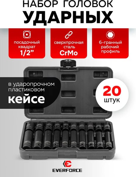 Набор головок слесарных Everforce EF-4201-5K