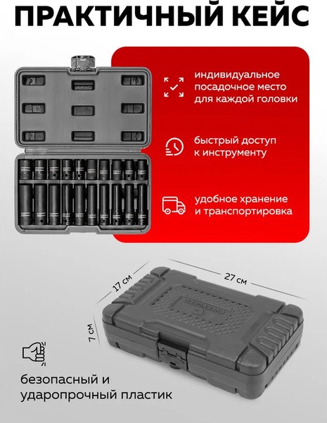 Набор головок слесарных Everforce EF-4201-5K