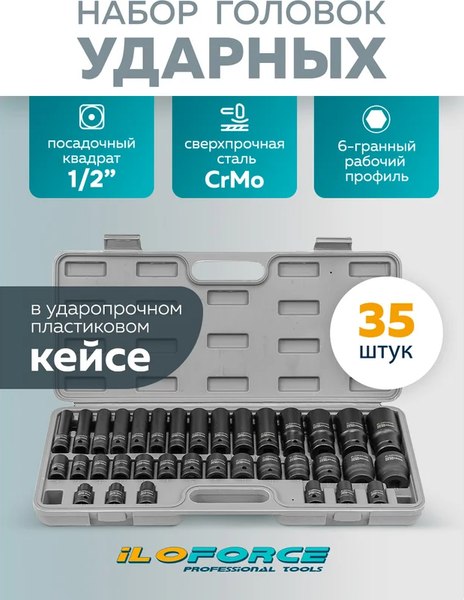 Набор головок слесарных ILOforce IF-4353-5K